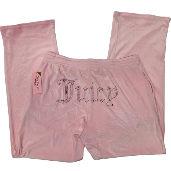 Juicy Couture Baby Pink Velour Pants - Picture 4 of 5